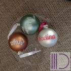 Karácsonyi gömb egyedi felirattal, fotóval