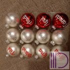 Karácsonyi gömb egyedi felirattal, fotóval