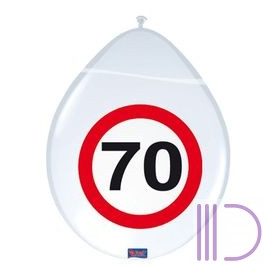 70-es Számos Sebességkorlátozó Lufi - 30 cm, 8 db-os