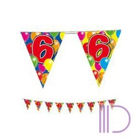 6-os Számos Szülinapi Zászlófüzér - 10 m