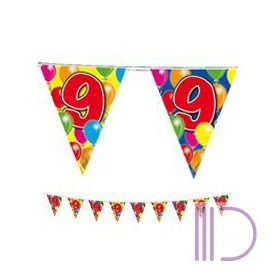 9-es Számos Szülinapi Zászlófüzér - 10 m