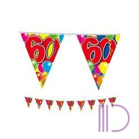 60-as Számos Szülinapi Zászlófüzér - 10 m