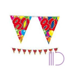 80-as Számos Szülinapi Zászlófüzér - 10 m