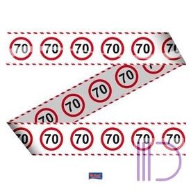   70-es Számos Sebességkorlátozó Szülinapi Parti Szalag - 15 m
