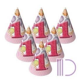   Boldog 1. Szülinapot! Léggömbös Rózsaszín Lányos Parti Csákó - 6 db-os