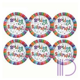 Boldog Szülinapot Radiant Parti Tányér, 23 cm-es, 6 db-os