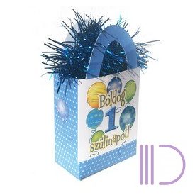   Boldog 1. Szülinapot! Léggömbös Kék Fiús Ajándéktasak Léggömbsúly - 120 gramm