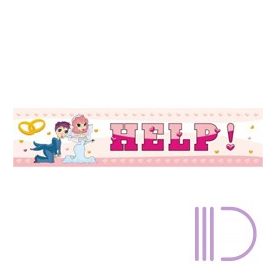HELP Feliratú Esküvői Rendszámtábla - 50 cm x 11 cm