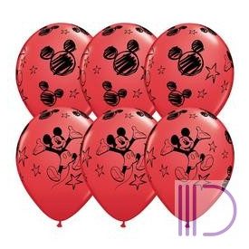 28 cm-es Mikiegér - Mickey Mouse Red Lufi (6 db/csomag)