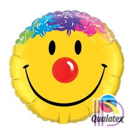 23 cm-es Mosolygós Arc - Smile Face Fólia Lufi Pálcával