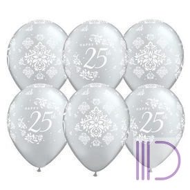 28 cm-es 25th Anniversary Damask Lufi (25 db/csomag)