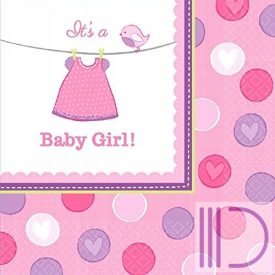 Szalvéta BABY GIRL ruha 16 db-os 33 cm