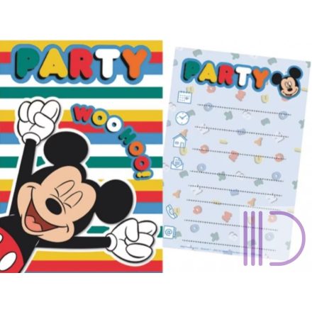 Disney Mickey Party Meghívó 5 db-os