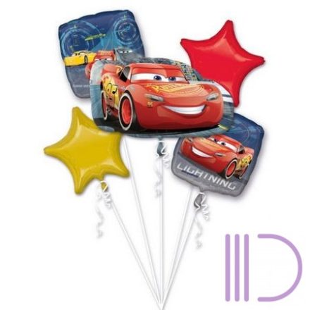 Disney Cars, Verdák Fólia lufi 5 db-os szett