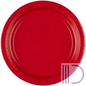Papírtányér 8 db-os 22,9 cm Apple Red