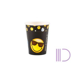 Emoji papír pohár 8 db-os 250 ml