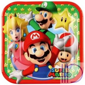 Super Mario Papírtányér 8 db-os 18 cm