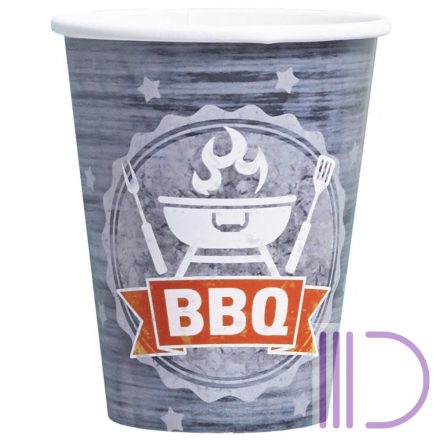 BBQ papír pohár 8 db-os 250 ml