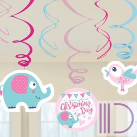 Christening, Keresztelő Szalag dekoráció 6 db-os Lány