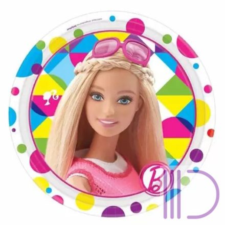 Barbie papír tányér 18cm