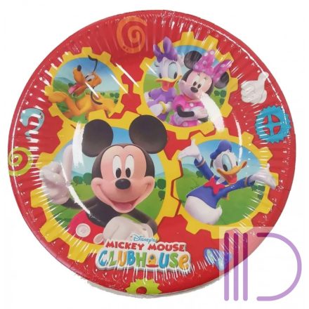 Disney Mickey Mouse Club Papírtányér 8 db-os 19,5 cm