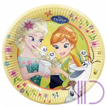 Disney Frozen Fever, Jégvarázs Papírtányér 8 db-os 23 cm