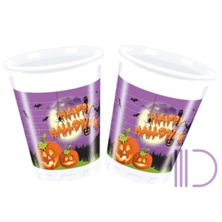 Happy Spooky Halloween műanyag pohár 8 db-os 200ml