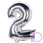 Mini Silver szám Fólia lufi 33 cm (0-9)