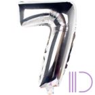 Mini Silver szám Fólia lufi 33 cm (0-9)