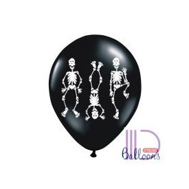 Lufi, fekete, csontváz 5db/cs