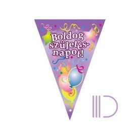 Boldog születésnapot zászló, lila
