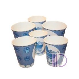 Papír pohár 10 db/cs - kék babakocsi