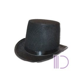 Kalap, textil, fekete cilinder