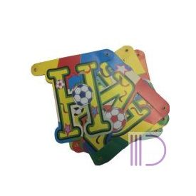 Happy Birthday fűzér - focis