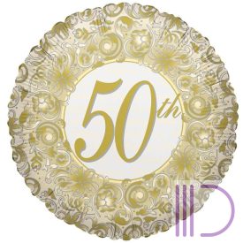   45 cm-es 50. Anniversary, Házassági évforduló Fólia lufi