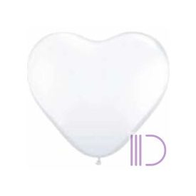 Lufi szív alakú, fehér 10 db/cs