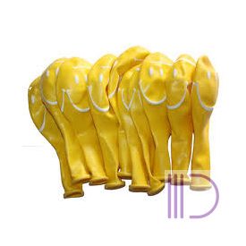 30 cm-es SMILEY gumi lufi, 10 db/cs