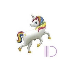 37 cm-es Fólia lufi, mini forma, Unikornis Pálcával