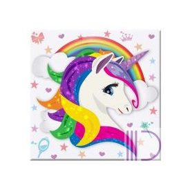 Parti szalvéta, unikornisos, 16 db/cs, 33x33 cm