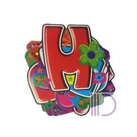 Happy birthday - fűzér -virágos