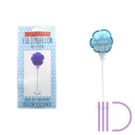   Mini önfelfújós "Birthday Boy" fólia lufi pálcával 2 db-os