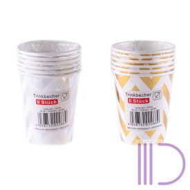 Papírpohár, Arany, 6 db-os