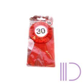 Sebességkorlátozó Szalagos Party Kitűző "30"