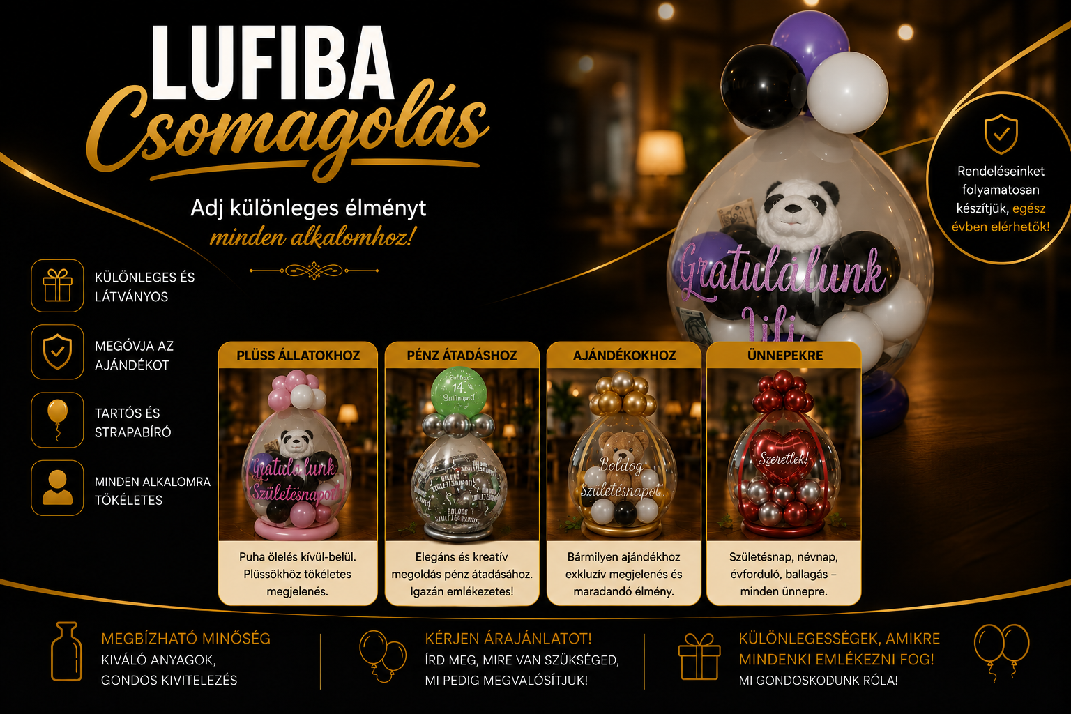 Lufiba csomagolás